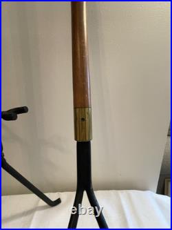 Vintage Mid Century Modern Long Handle Seymour Fire Place Tools Brass Set Stand