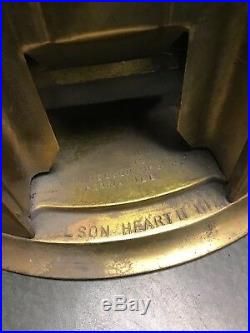 Vintage Nelson Hearth Kit Fireplace Tool Set Solid Brass Basket Holder Rare