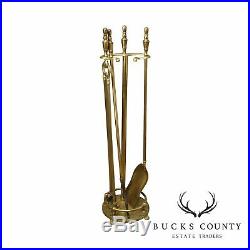 Vintage Quality Brass Fire Place Tools Set