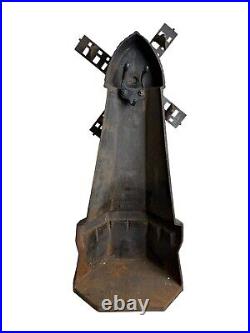 Vintage Rare Cast Iron Heavy Windmill Stand Fireplace Tool Set Made in England