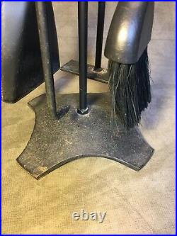 Vintage Small Cast Iron Fireplace Tool Set AB&I Foundry Model #2424 Made USA MCM