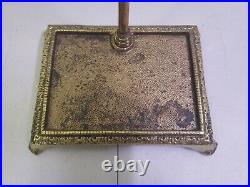 Vintage Solid Brass Fireplace Tool Set 3 Piece + Stand