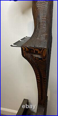 Vintage Witco Chess Horse Fireplace Tool Holder Statue 48 MCM Hand Carved Rare