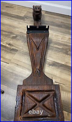 Vintage Witco Chess Horse Fireplace Tool Holder Statue 48 MCM Hand Carved Rare