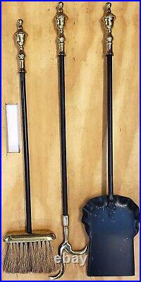 Virginia Metalcrafters Fireplace Tool Set? New? Rare Retired Brass Metal 4 USA