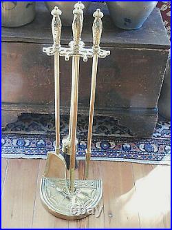 Virginia Metalcrafters Fireplace Tools Historic Charleston 4 Pc Set Never Used