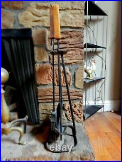 Vtg Mid Century Modern Fireplace Tools Set MCM