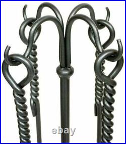 WR-02 5-Piece Wrought Iron Tool Set, Rope