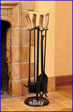 Whitetail Antler Fireplace Tool Set, Rustic Lodge Cabin, HP-66585 Hughes Product