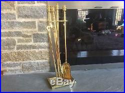 Williamsburg Colonial Virginia MetalCrafters Fireplace Brass Tool Set 4 Piece
