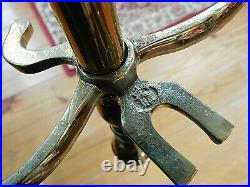 Williamsburg Virginia Metalcrafters 4 Pc All Brass Fireplace Tools