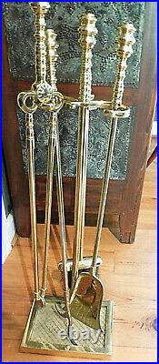 Williamsburg Virginia Metalcrafters/harvin 5 Piece Fireplace Tools