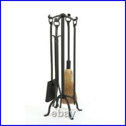 Woodfield 61221. Wrought Iron Fireplace Tool Set. Tong shovel broom poker & base