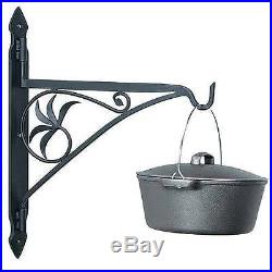 Wrought Iron Fireplace Swing Arm Crane for Kettles, Dutch Ovens & Cooking